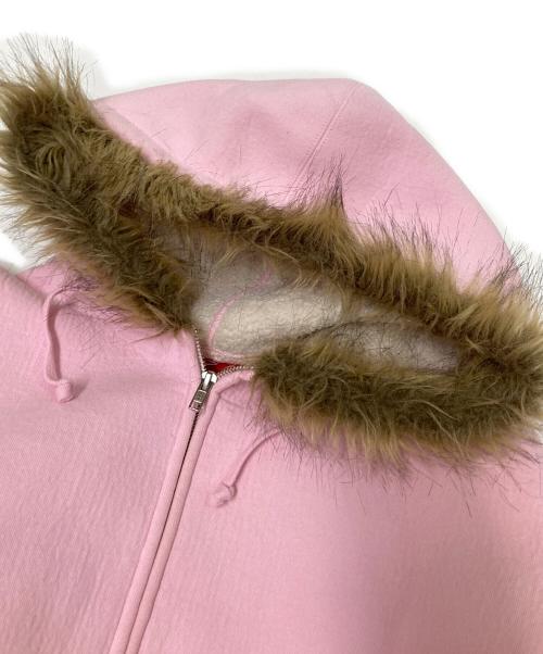 SUPREME（シュプリーム）SUPREME (シュプリーム) Faux Fur Zip Hooded Sweatshirt ピンク サイズ:Mの古着・服飾アイテム