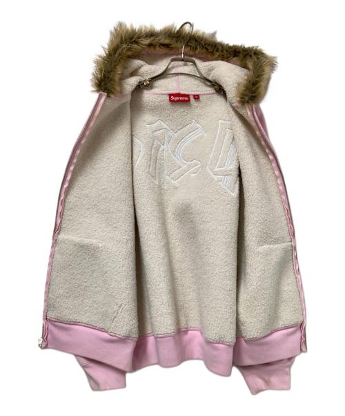 SUPREME（シュプリーム）SUPREME (シュプリーム) Faux Fur Zip Hooded Sweatshirt ピンク サイズ:Mの古着・服飾アイテム