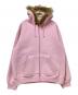SUPREME（シュプリーム）の古着「Faux Fur Zip Hooded Sweatshirt」｜ピンク