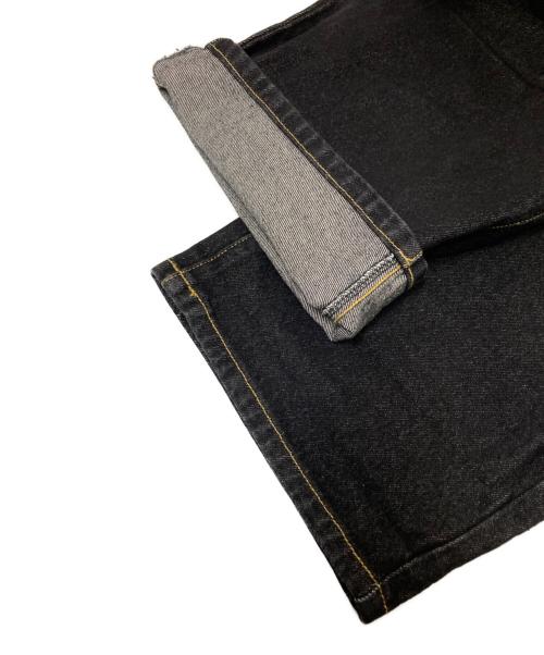 centimeter（センチメーター）centimeter (センチメーター) 刺繍パッチワイドデニムパンツ ブラック サイズ:XLの古着・服飾アイテム