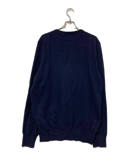 POLO RALPH LAUREN（ポロ・ラルフローレン）POLO RALPH LAUREN (ポロ・ラルフローレン) ロゴ刺繍ニット ネイビー サイズ:Mの古着・服飾アイテム