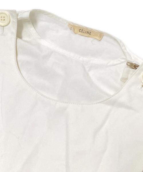 CELINE（セリーヌ）CELINE (セリーヌ) レイヤードノーカラーシャツ ホワイト サイズ:42の古着・服飾アイテム