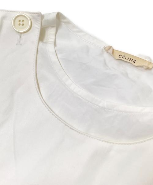 CELINE（セリーヌ）CELINE (セリーヌ) レイヤードノーカラーシャツ ホワイト サイズ:42の古着・服飾アイテム