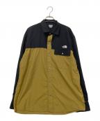 THE NORTH FACEザ ノース フェイス）の古着「Nuptse Shirt」｜ブラック×ベージュ