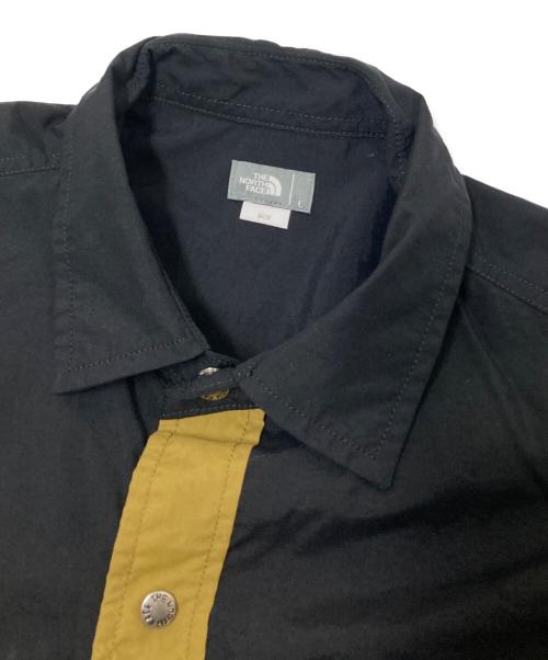 THE NORTH FACE（ザ ノース フェイス）THE NORTH FACE (ザ ノース フェイス) Nuptse Shirt ブラック×ベージュ サイズ:Lの古着・服飾アイテム
