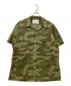 ）の古着「Open Collar Shirt S/S」｜グリーン