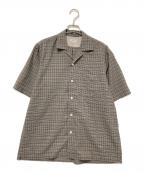 SCYEサイ）の古着「オープンカラーシャツ」｜ベージュ×ブラック