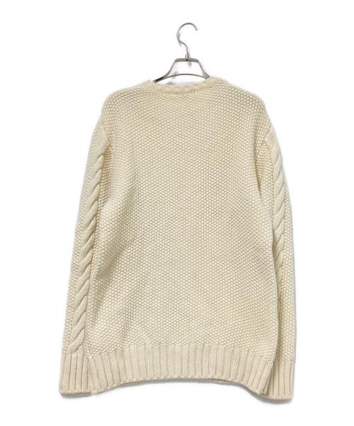 BURBERRY（バーバリー）BURBERRY (バーバリー) ケーブルニット ホワイト サイズ:Lの古着・服飾アイテム