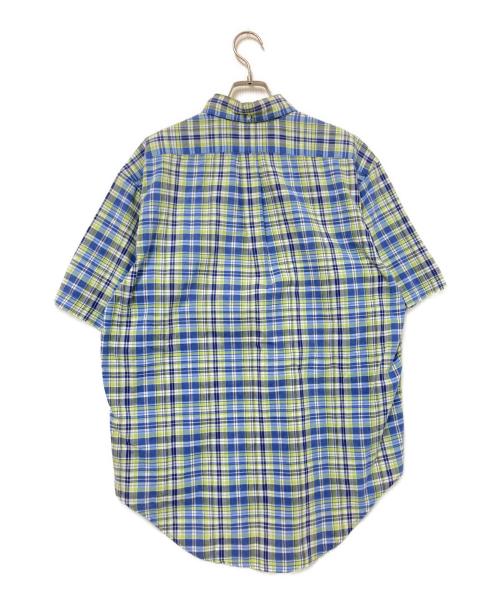RALPH LAUREN（ラルフローレン）RALPH LAUREN (ラルフローレン) ハーフボタンシャツ グリーン×ブルー サイズ:Sの古着・服飾アイテム