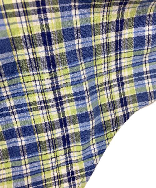 RALPH LAUREN（ラルフローレン）RALPH LAUREN (ラルフローレン) ハーフボタンシャツ グリーン×ブルー サイズ:Sの古着・服飾アイテム