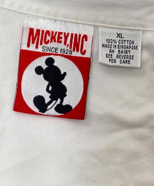 MICKEY.inc（ミッキー）MICKEY.inc (ミッキー) キャラクター刺繍シャツ ホワイト サイズ:XLの古着・服飾アイテム
