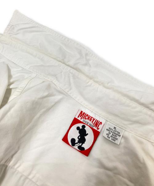 MICKEY.inc（ミッキー）MICKEY.inc (ミッキー) キャラクター刺繍シャツ ホワイト サイズ:XLの古着・服飾アイテム