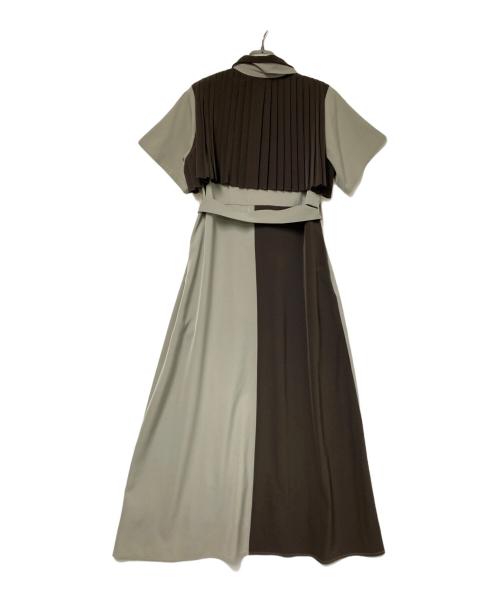 HARE（ハレ）HARE (ハレ) ベルト付シャツワンピース グレー×ベージュ サイズ:FREEの古着・服飾アイテム
