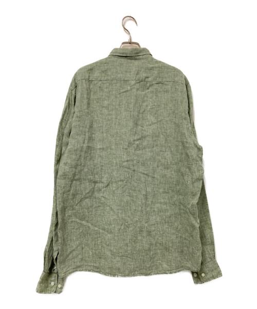 BOSS（ボス）BOSS (ボス) リネンシャツ グリーン サイズ:Mの古着・服飾アイテム