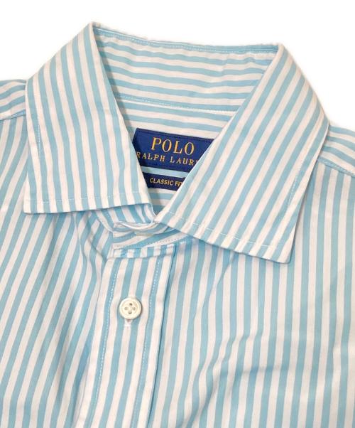 POLO RALPH LAUREN（ポロ・ラルフローレン）POLO RALPH LAUREN (ポロ・ラルフローレン) ストライプシャツ ブルー×ホワイト サイズ:4の古着・服飾アイテム