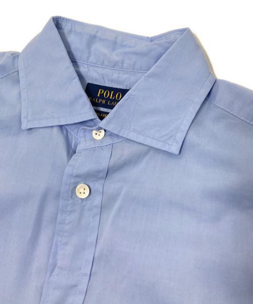 POLO RALPH LAUREN（ポロ・ラルフローレン）POLO RALPH LAUREN (ポロ・ラルフローレン) ロゴ刺繍長袖シャツ ブルー サイズ:Sの古着・服飾アイテム