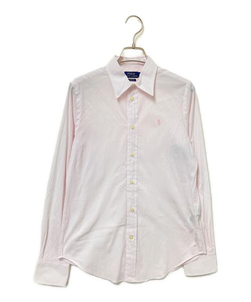 POLO RALPH LAUREN（ポロ・ラルフローレン）POLO RALPH LAUREN (ポロ・ラルフローレン) ストライプシャツ ホワイト×ピンク サイズ:4の古着・服飾アイテム
