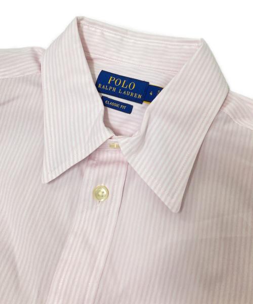 POLO RALPH LAUREN（ポロ・ラルフローレン）POLO RALPH LAUREN (ポロ・ラルフローレン) ストライプシャツ ホワイト×ピンク サイズ:4の古着・服飾アイテム