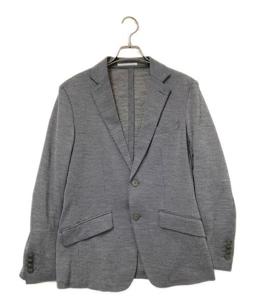 ABAHOUSE（アバハウス）ABAHOUSE (アバハウス) テーラードジャケット ブラック×グレー サイズ:44の古着・服飾アイテム