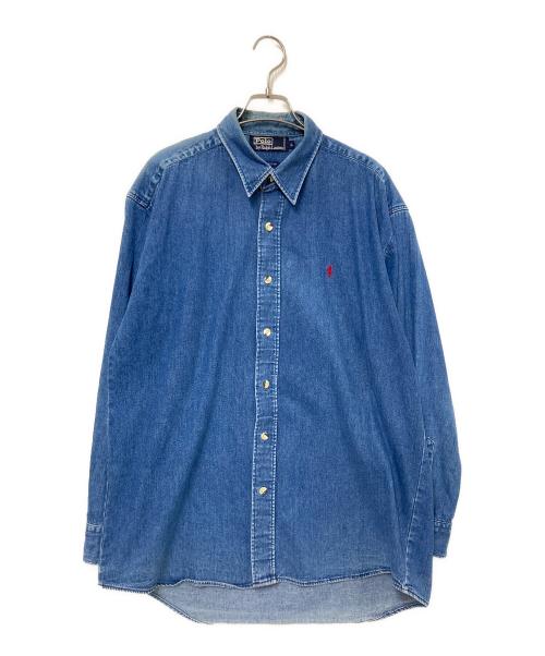 POLO RALPH LAUREN（ポロ・ラルフローレン）POLO RALPH LAUREN (ポロ・ラルフローレン) デニムシャツ インディゴ サイズ:Lの古着・服飾アイテム