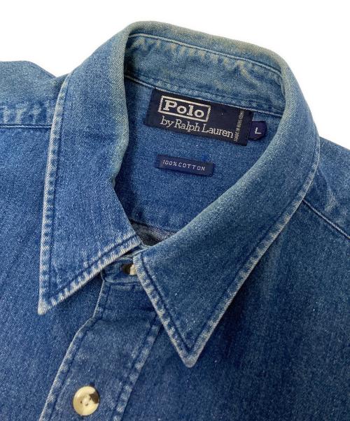 POLO RALPH LAUREN（ポロ・ラルフローレン）POLO RALPH LAUREN (ポロ・ラルフローレン) デニムシャツ インディゴ サイズ:Lの古着・服飾アイテム