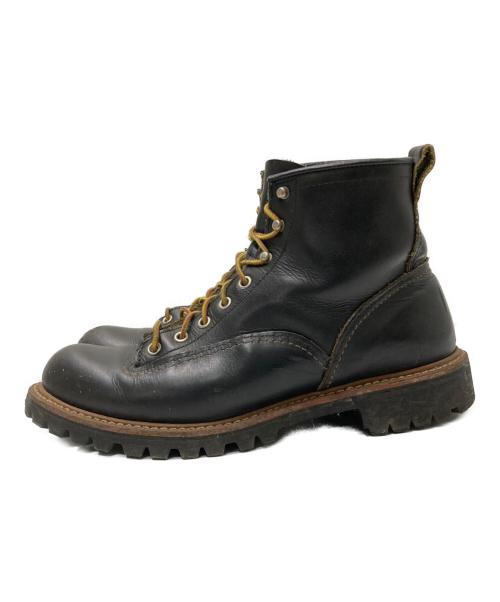 RED WING（レッドウィング）RED WING (レッドウィング) ラインマンブーツ ブラック サイズ:27.0cmの古着・服飾アイテム