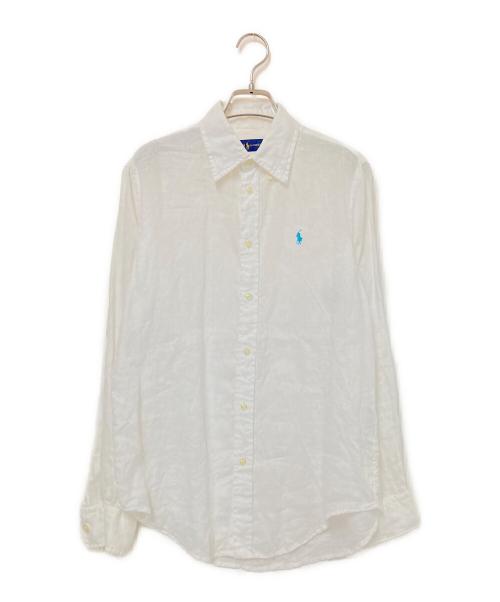 RALPH LAUREN（ラルフローレン）RALPH LAUREN (ラルフローレン) リネンボタンダウンシャツ ホワイト サイズ:Sの古着・服飾アイテム