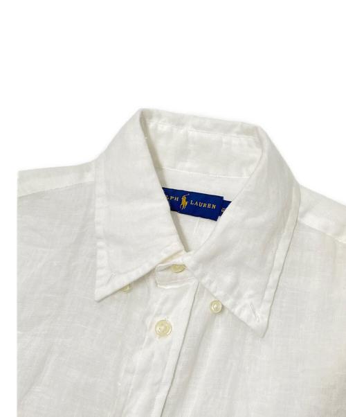 RALPH LAUREN（ラルフローレン）RALPH LAUREN (ラルフローレン) リネンボタンダウンシャツ ホワイト サイズ:Sの古着・服飾アイテム