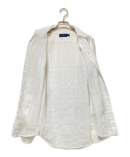 RALPH LAUREN（ラルフローレン）RALPH LAUREN (ラルフローレン) リネンボタンダウンシャツ ホワイト サイズ:Sの古着・服飾アイテム