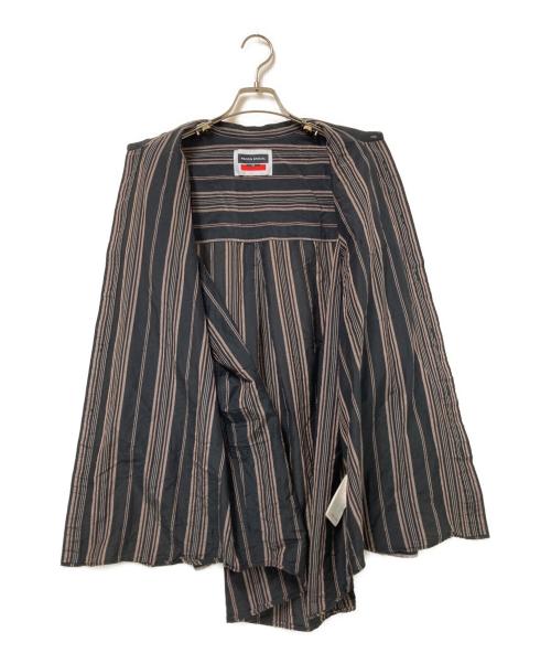 MAISON SPECIAL（メゾンスペシャル）MAISON SPECIAL (メゾンスペシャル) コットンシルクバンドカラーシャツ ブラック サイズ:2の古着・服飾アイテム