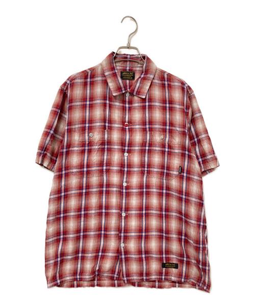 NEIGHBORHOOD（ネイバーフッド）NEIGHBORHOOD (ネイバーフッド) Short Sleeve Shirt ホワイト×レッド サイズ:Lの古着・服飾アイテム