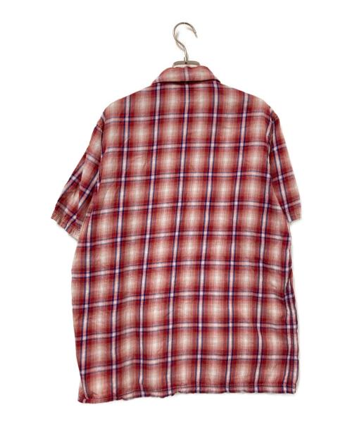 NEIGHBORHOOD（ネイバーフッド）NEIGHBORHOOD (ネイバーフッド) Short Sleeve Shirt ホワイト×レッド サイズ:Lの古着・服飾アイテム
