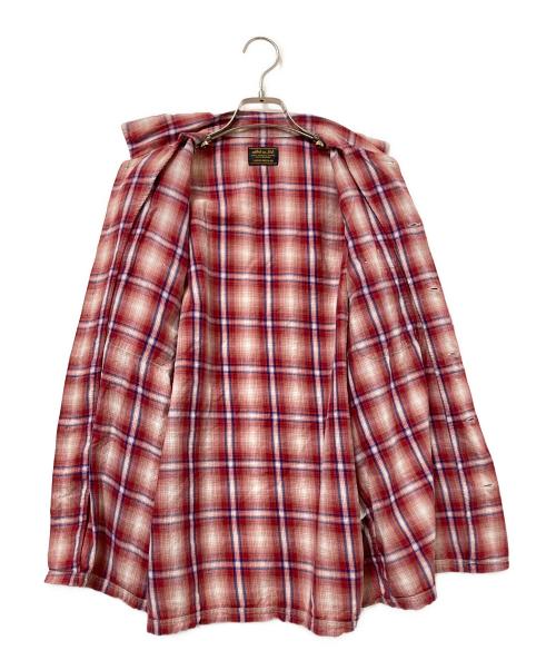 NEIGHBORHOOD（ネイバーフッド）NEIGHBORHOOD (ネイバーフッド) Short Sleeve Shirt ホワイト×レッド サイズ:Lの古着・服飾アイテム