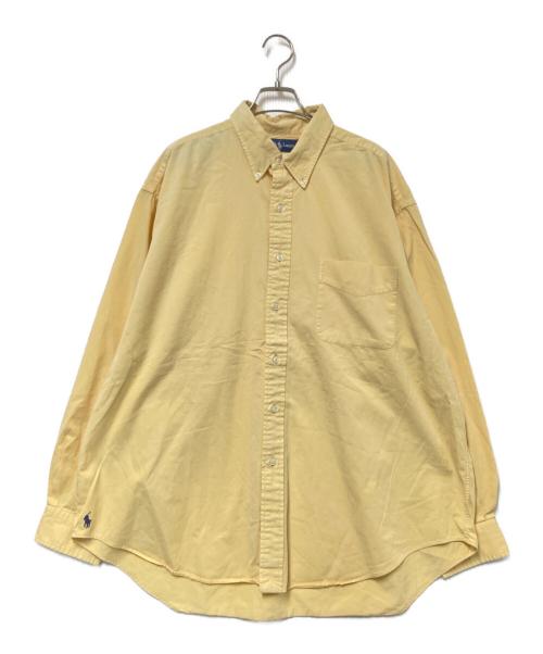 RALPH LAUREN（ラルフローレン）RALPH LAUREN (ラルフローレン) BIG SHIRT ボタンダウンシャツ 裾ポニー イエロー サイズ:XLの古着・服飾アイテム
