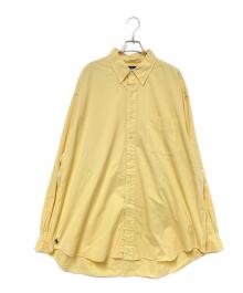 RALPH LAUREN（ラルフローレン）の古着「BIG SHIRT ボタンダウンシャツ 裾ポニー」｜イエロー