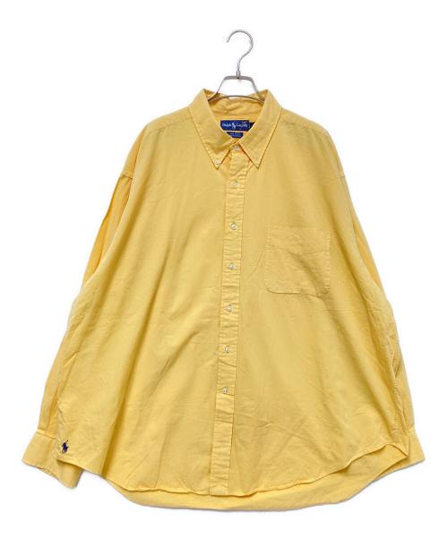 RALPH LAUREN（ラルフローレン）RALPH LAUREN (ラルフローレン) BIG SHIRT ボタンダウンシャツ 裾ポニー イエロー サイズ:XXLの古着・服飾アイテム