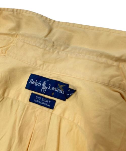 RALPH LAUREN（ラルフローレン）RALPH LAUREN (ラルフローレン) BIG SHIRT ボタンダウンシャツ 裾ポニー イエロー サイズ:XXLの古着・服飾アイテム