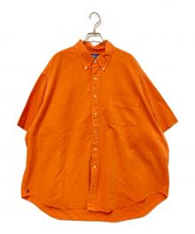 RALPH LAUREN（ラルフローレン）の古着「BIG SHIRT S/S BDシャツ 裾ポニー」｜オレンジ