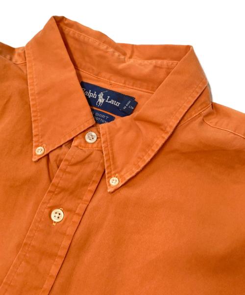 RALPH LAUREN（ラルフローレン）RALPH LAUREN (ラルフローレン) BIG SHIRT S/S BDシャツ 裾ポニー オレンジ サイズ:XXLの古着・服飾アイテム