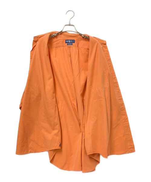RALPH LAUREN（ラルフローレン）RALPH LAUREN (ラルフローレン) BIG SHIRT S/S BDシャツ 裾ポニー オレンジ サイズ:XXLの古着・服飾アイテム