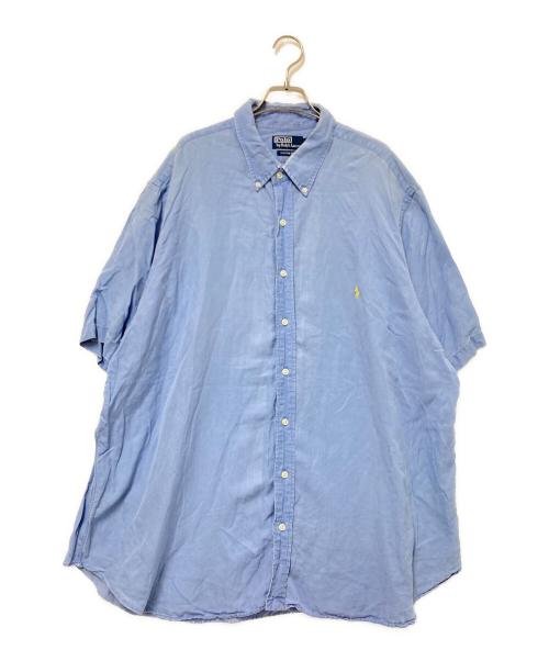 POLO RALPH LAUREN（ポロ・ラルフローレン）POLO RALPH LAUREN (ポロ・ラルフローレン) シルクリネンシャツ ブルー サイズ:18 1/2の古着・服飾アイテム