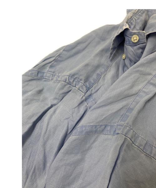 POLO RALPH LAUREN（ポロ・ラルフローレン）POLO RALPH LAUREN (ポロ・ラルフローレン) シルクリネンシャツ ブルー サイズ:18 1/2の古着・服飾アイテム