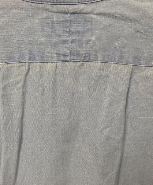 POLO RALPH LAUREN（ポロ・ラルフローレン）POLO RALPH LAUREN (ポロ・ラルフローレン) シルクリネンシャツ ブルー サイズ:18 1/2の古着・服飾アイテム