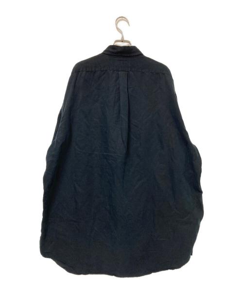 RALPH LAUREN（ラルフローレン）RALPH LAUREN (ラルフローレン) シルクリネンシャツ ブラック サイズ:XLの古着・服飾アイテム