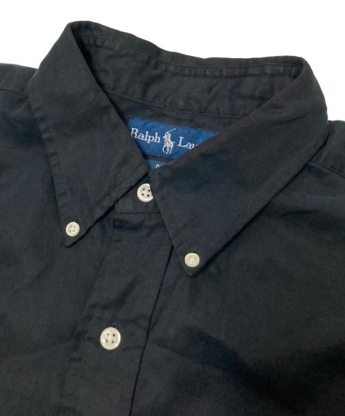 RALPH LAUREN（ラルフローレン）RALPH LAUREN (ラルフローレン) シルクリネンシャツ ブラック サイズ:XLの古着・服飾アイテム