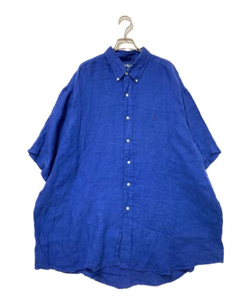 RALPH LAUREN（ラルフローレン）RALPH LAUREN (ラルフローレン) BLAKE BDリネンシャツ ブルー サイズ:XXLの古着・服飾アイテム