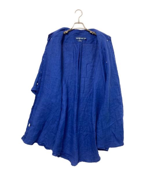 RALPH LAUREN（ラルフローレン）RALPH LAUREN (ラルフローレン) BLAKE BDリネンシャツ ブルー サイズ:XXLの古着・服飾アイテム