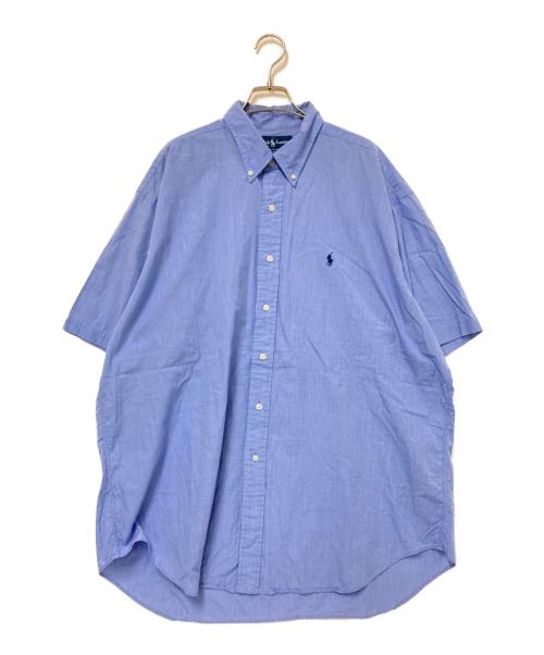 RALPH LAUREN（ラルフローレン）RALPH LAUREN (ラルフローレン) 半袖BDシャツ ホワイト×ブルー サイズ:XLの古着・服飾アイテム