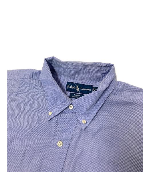 RALPH LAUREN（ラルフローレン）RALPH LAUREN (ラルフローレン) 半袖BDシャツ ホワイト×ブルー サイズ:XLの古着・服飾アイテム