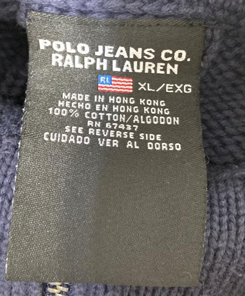 POLO JEANS（ポロジーンズ）POLO JEANS (ポロジーンズ) ハーフジップニット ネイビー サイズ:XLの古着・服飾アイテム